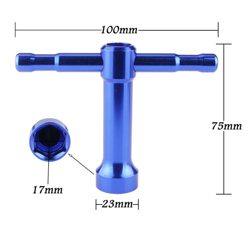 17MM Metal Wheel Hex Wrench Tool For 1/8 Off-Road RC Car Monster Truck Traxxas X-Maxx SUMMIT E-REVO