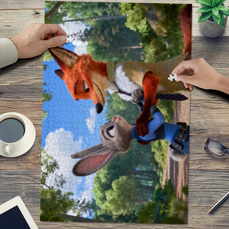 จิ๊กซอว์ภาพพิมพ์ลายดิสนีย์ ซูโทเปีย จูดี้ ฮอปส์ และ นิค ไวลด์ 1,000 ชิ้น |   เหมาะสำหรับการเรียน การสะสม ของตกแต่งบ้าน ของขวัญรับปริญญา