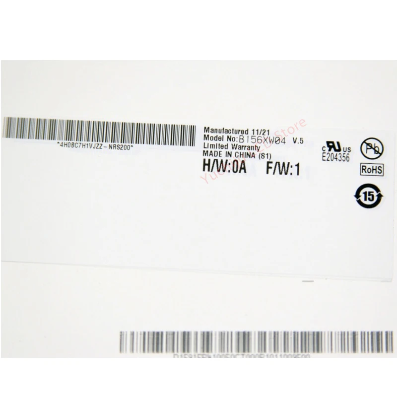 B156XW04 V.5 LP156WHB TLA1 LP156WH3 TLS1 N156BGE-L31 N156BGE-L41 NT156WHM-N10 LTN156AT20 LTN156AT35 LTN156AT37 Ordinateur Portable Écran LCD