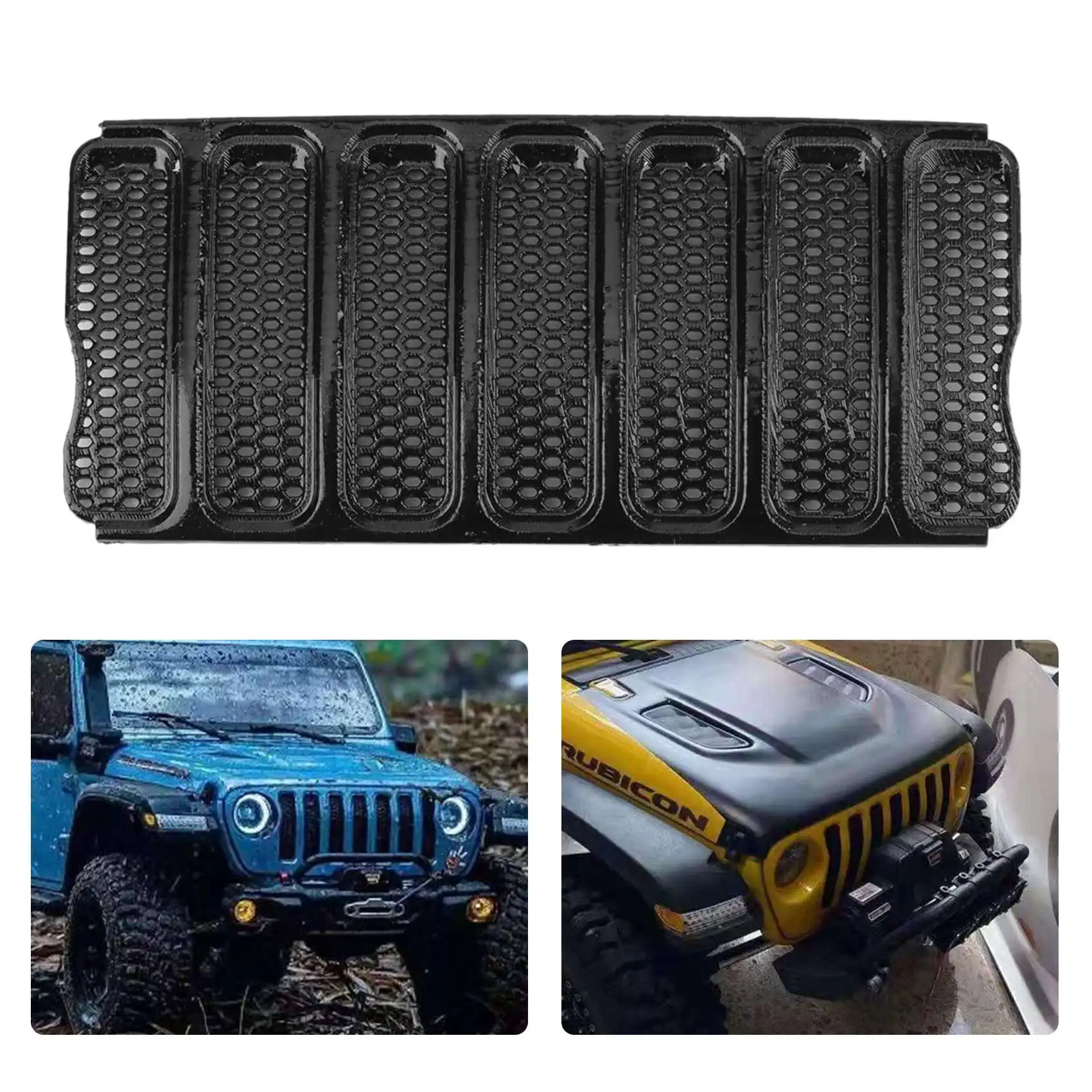 1/10 RC Crawler Car Front Grille for Axial SCX10 III AXI03007 Jeep Wrangler Body Shell Upgrade Parts