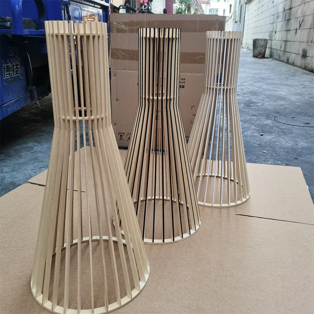 2026 COCO خشب أسود اللون خشب متين قفص قلادة ضوء أسود الخيزران مصباح تركيبات الإضاءة VIP انخفاض الشحن