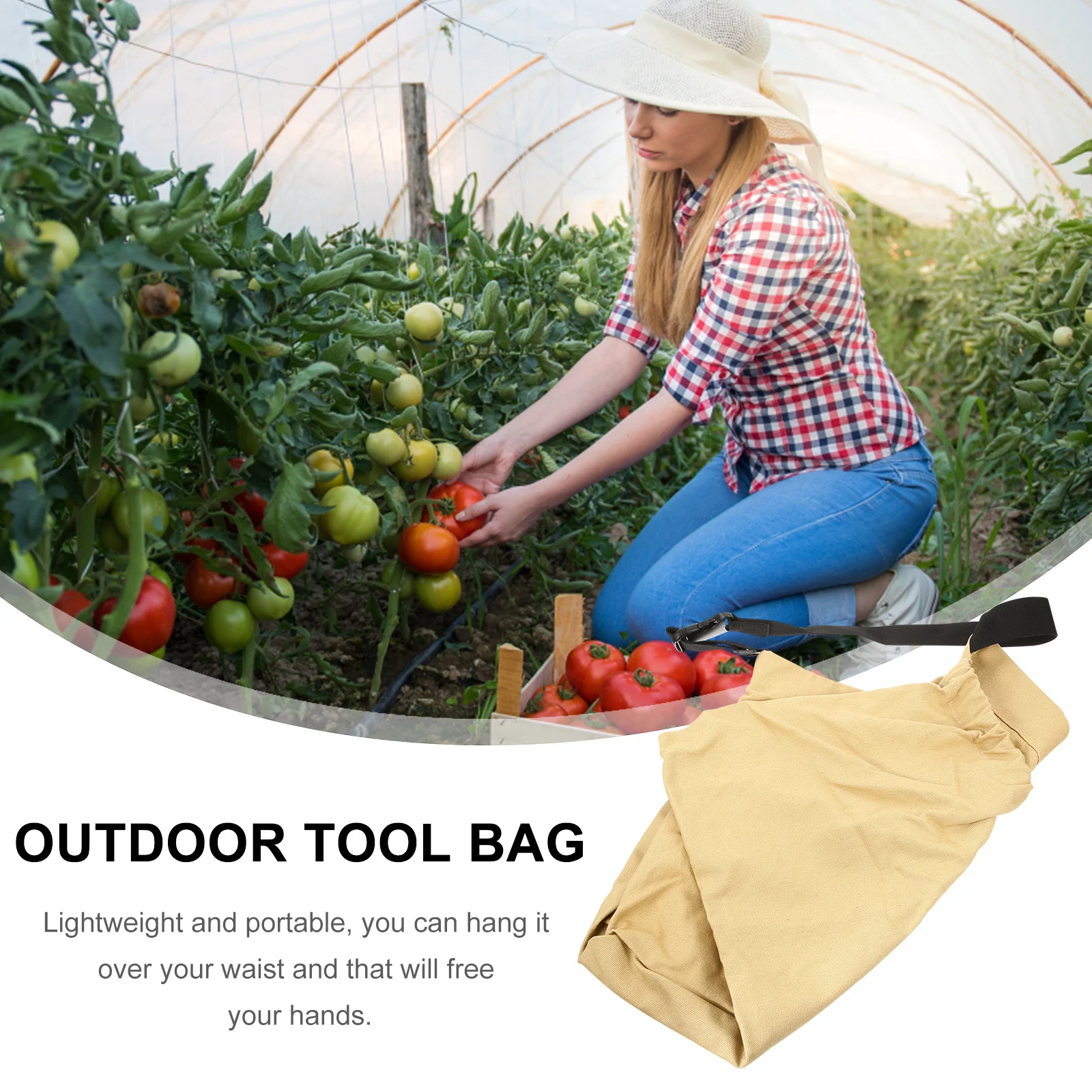 

Durable Foraging Bag Lightweight Outdoor Waist Hanging Storage Pouch Wild Fruit Collection Tool Bag Large Capacity Jungle