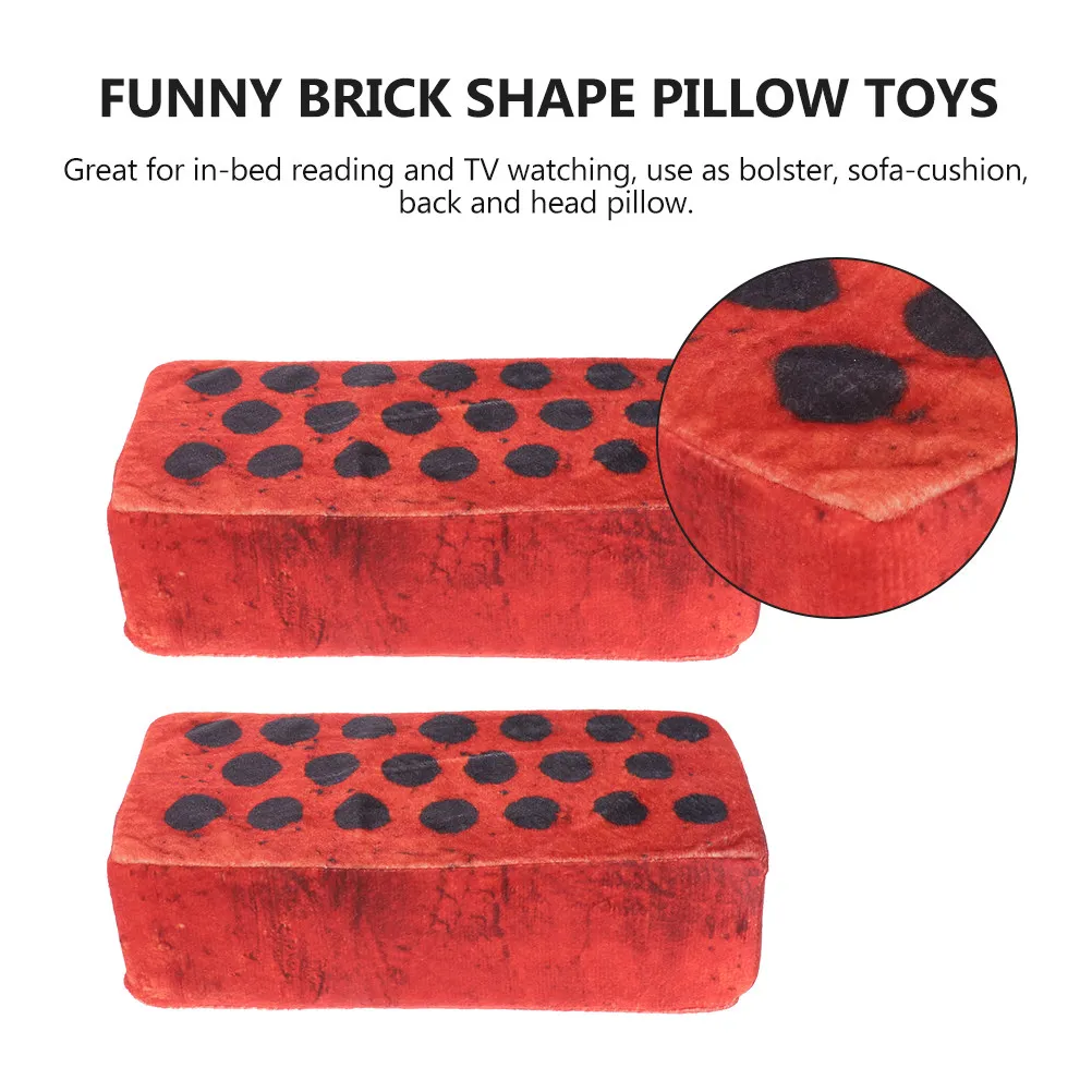 

2Pcs Hollow Brick Stuffed Animal Premium Material Non-Shedding Fade-Resistant Sitting Sleeping Reading Support Pillow