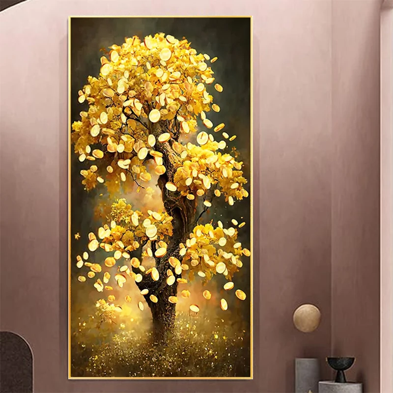 5D Diamond Painting Golden Money Tree Diamond Art Embroidery Gifts Restaurant Office Home Decor DIY Diamond Cross Stitch Kits