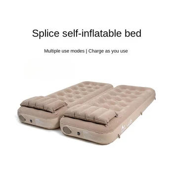 야외 접이식 에어 매트리스 텐트, 싱글 더블, 자동 캠핑 수면 매트 