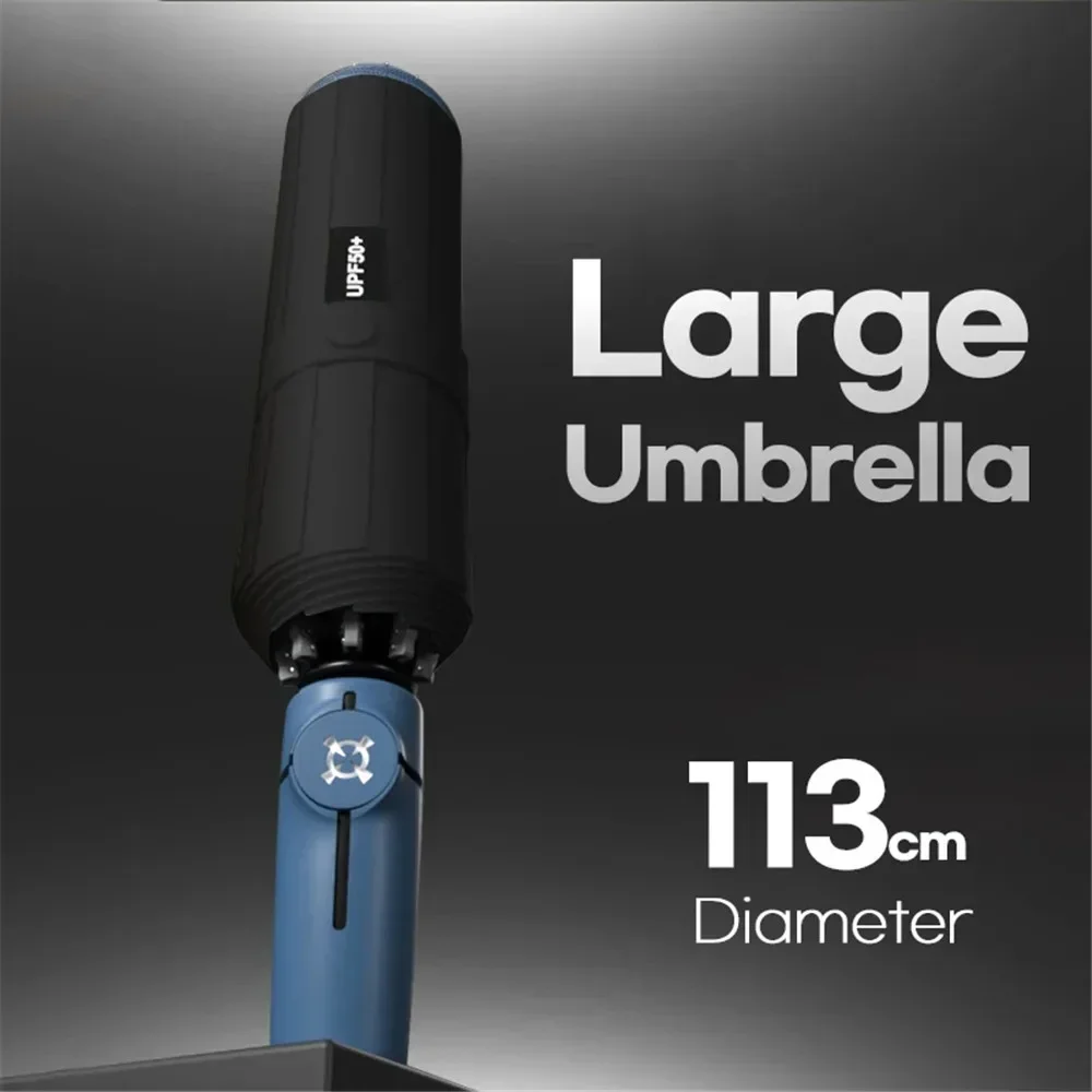 Automatic Umbrella UV Blocking Large Folding Sun Umbrella for Men Women Sunshade Umbrella Windproof Strong Free Shipping