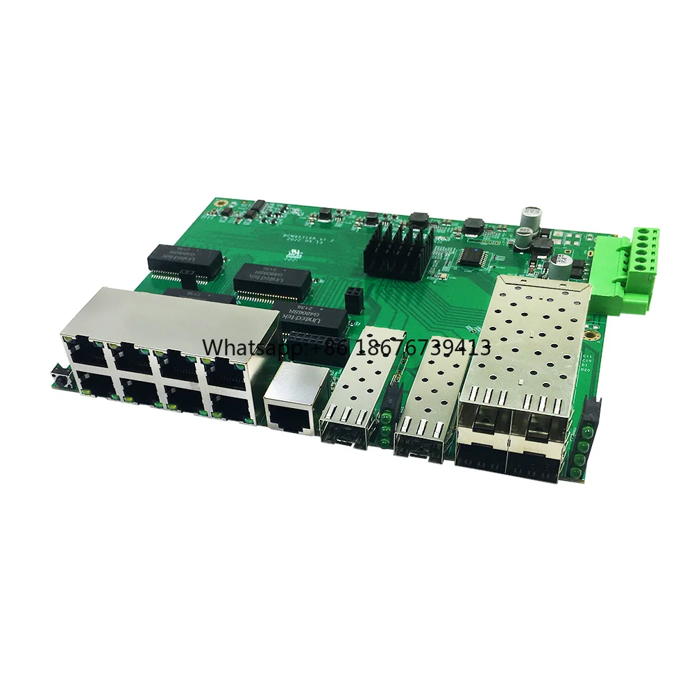8 10/100/1000Mbps RJ-45 Plus 2 X 10Gbps SFP+ 10G POE Managed CPE Switch with SNMP & QoS 4 X 1/2.5/5/10Gbps