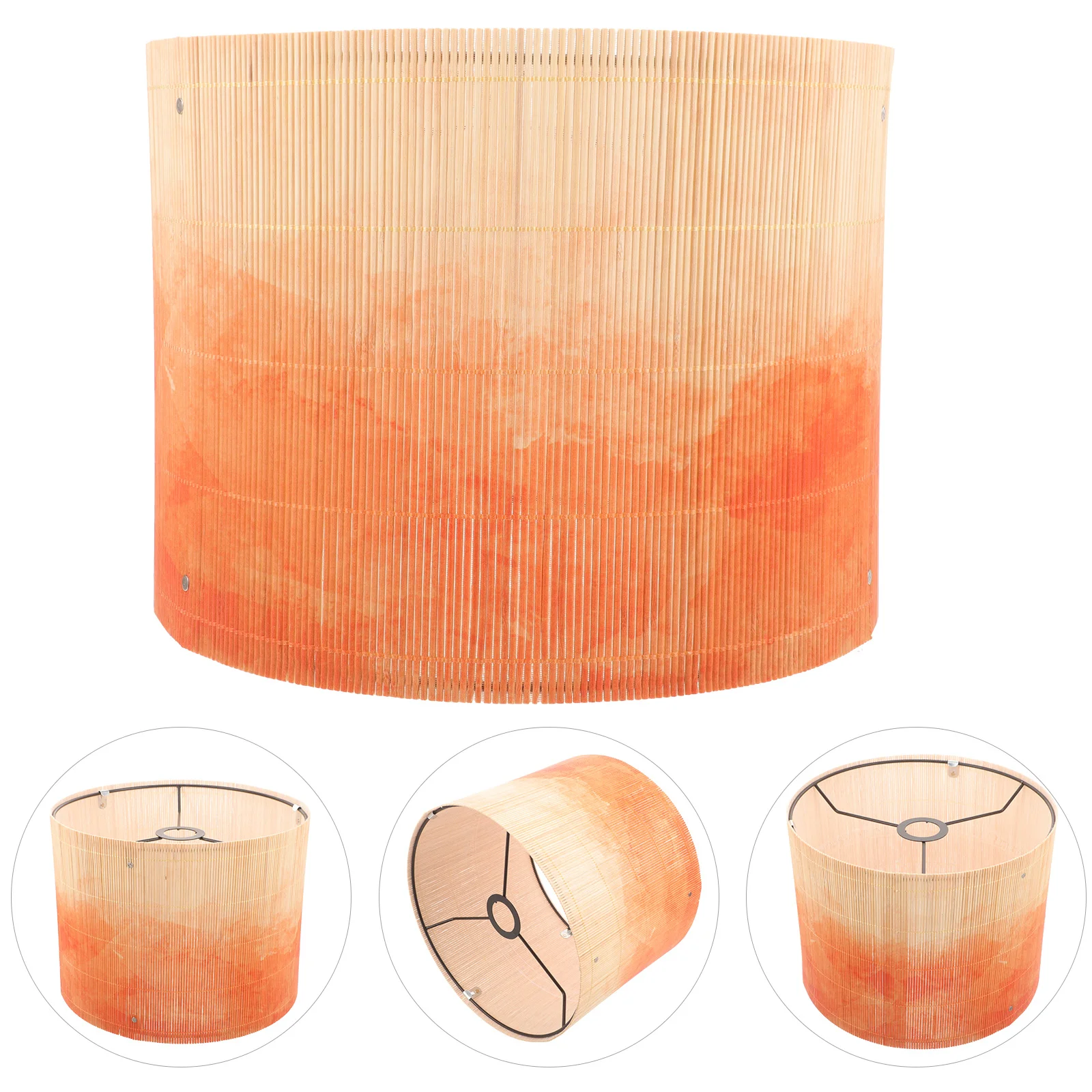 

European Watercolor Lampshade Floor Standing Indoor Pendant Ceiling Shades Bamboo Modern