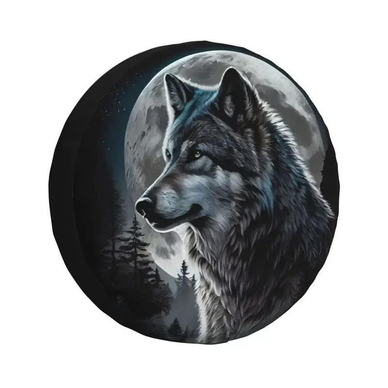 Animal Wolf Spare Tire Cover for Mitsubishi Pajero 4WD 4x4 Trailer Car Wheel Protectors 14