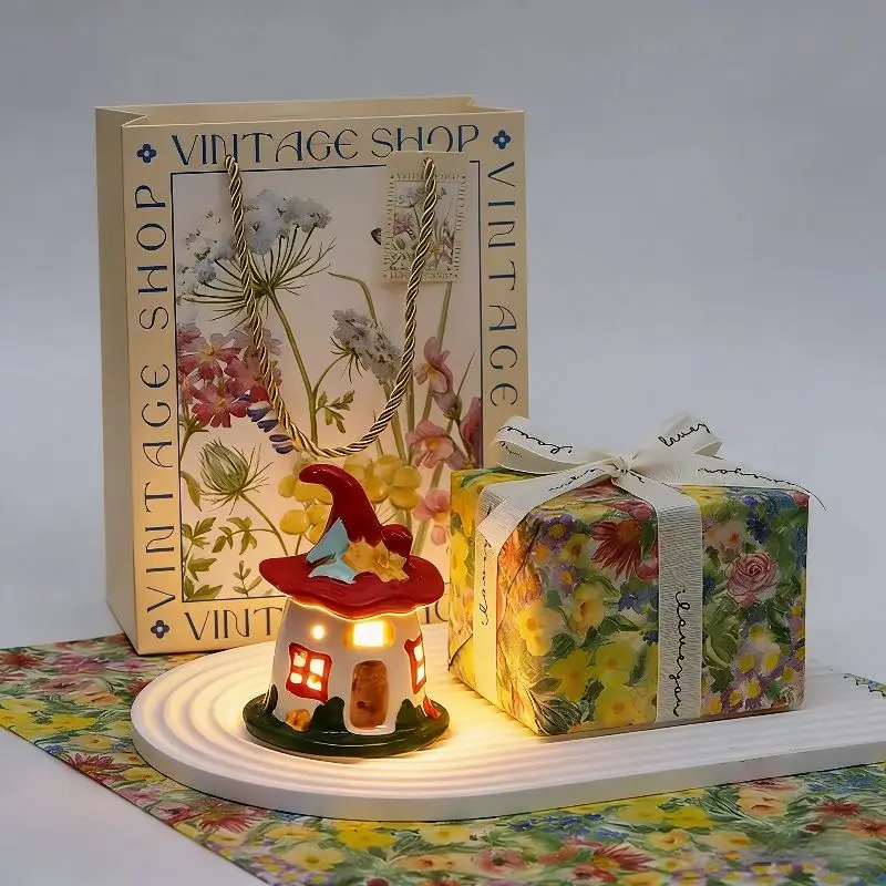 Cute Magic House Ambience Night Light Table Bedside Lamp Bedroom Ornament Birthday Gift for Women Bestie Decor