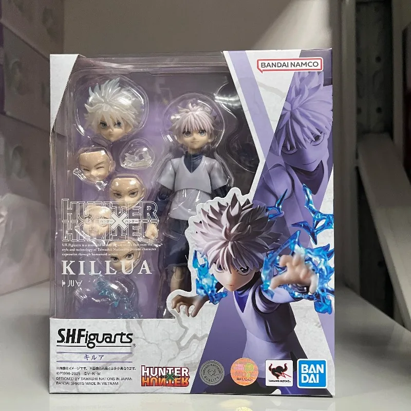 الأصلي بانداي S.H.Figuarts أنيمي هنتر X هنتر كيلوا زولديك غون Freecss ألعاب شخصيات الحركة البلاستيكية نموذج جمع دمية مشتركة