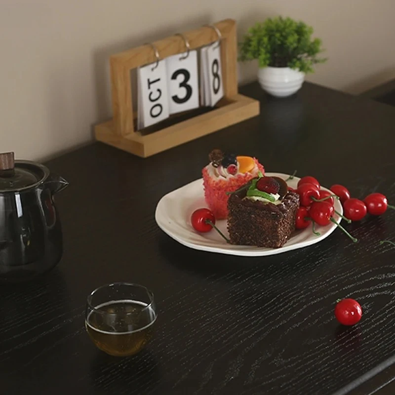 solid wood balcony tea table household leisure rattan one table and two chairs small apartment table