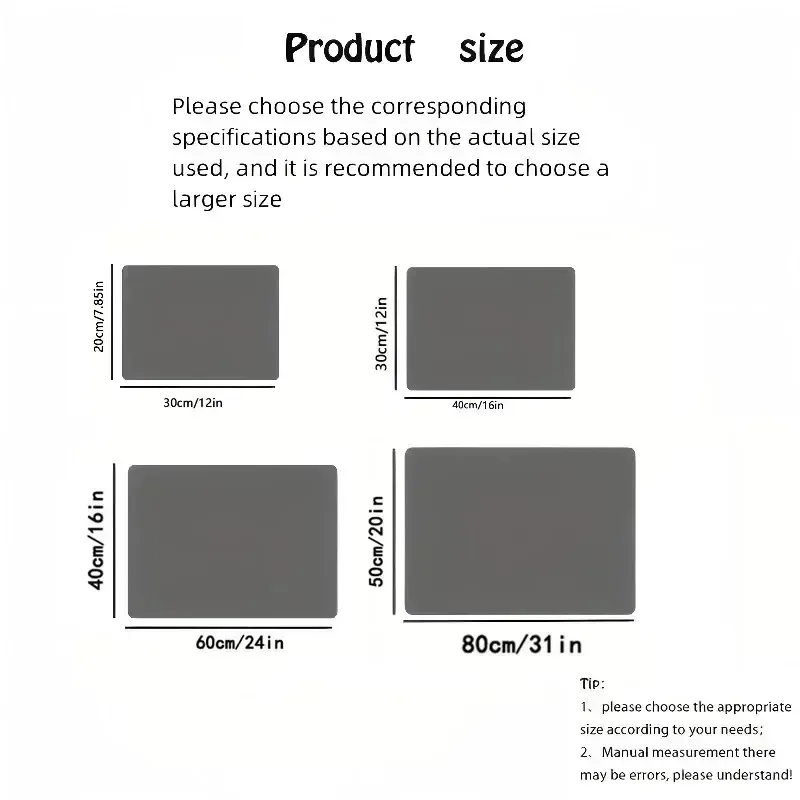 VIKAMA Simple Style Solid Color Kitchen Countertop Mat, Water Absorbing Dish Drain Pad, Coffee Machine Pad, Home Decoration