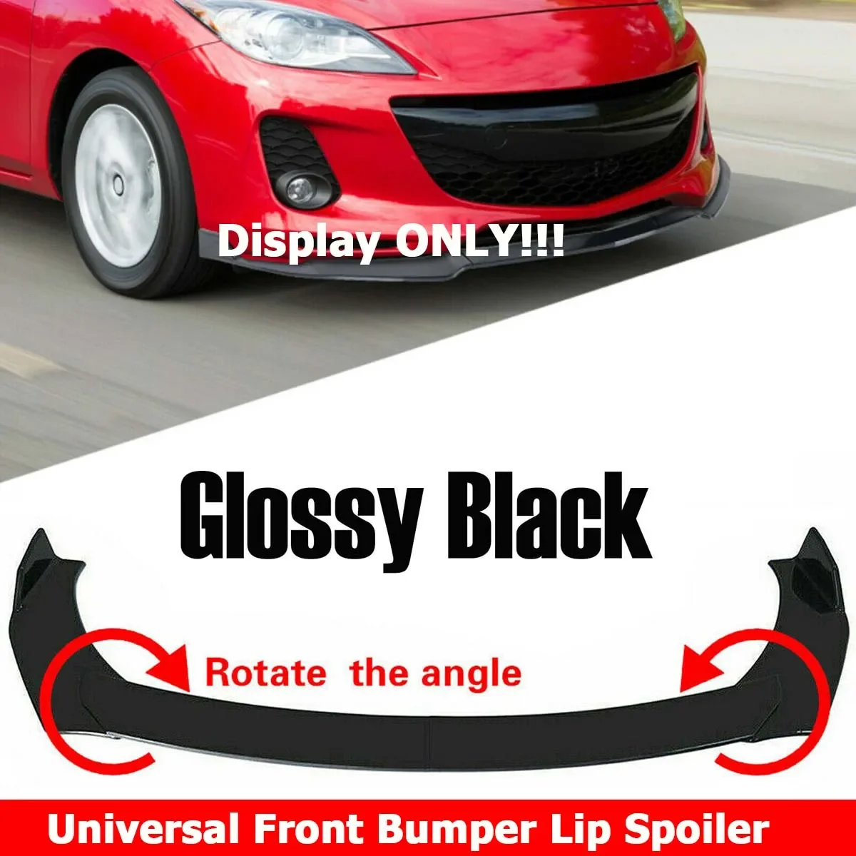 

4PCS Front Bumper Lip Spoiler Side Splitter Chin Body Kit Guards Deflector For Mazda 2 3 5 6 CX-3 CX5 2008-2021 Car Accessories