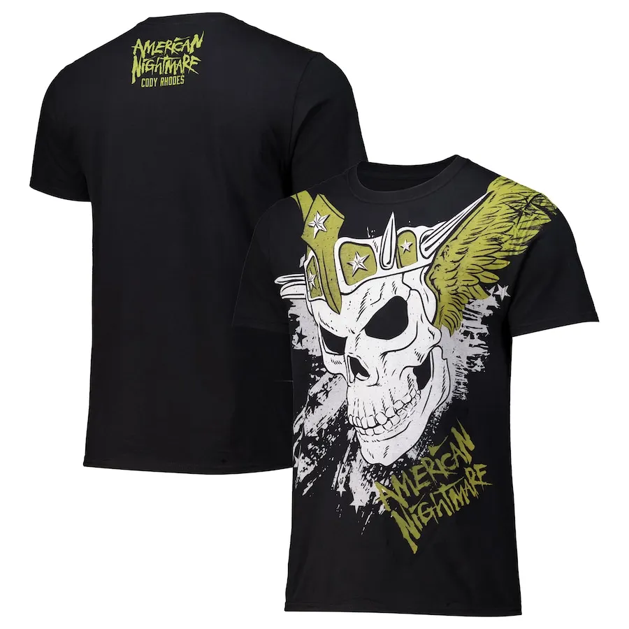 2025 New Men's and Women's Hot Selling Boxing Wrestling Cody Rhodes Crown Skull T-shirt Children's Large Summer Short Sleeve top