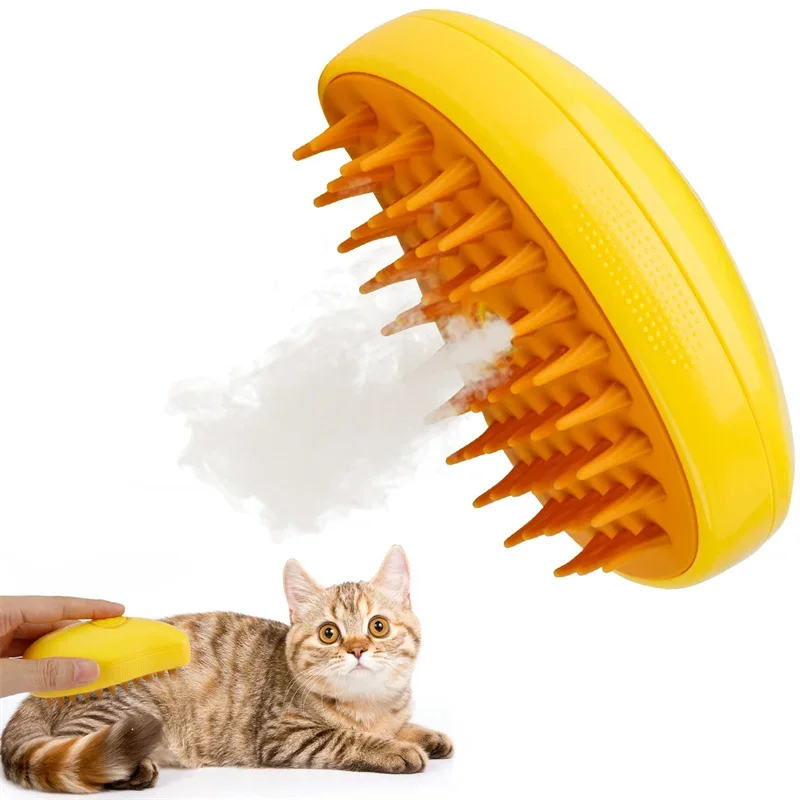 

Cat Steamy Brush Grooming Tool for Cats Dogs with Steam Function Massagem Shedding Hair Removal for Pets Hair Brush 3 in 1