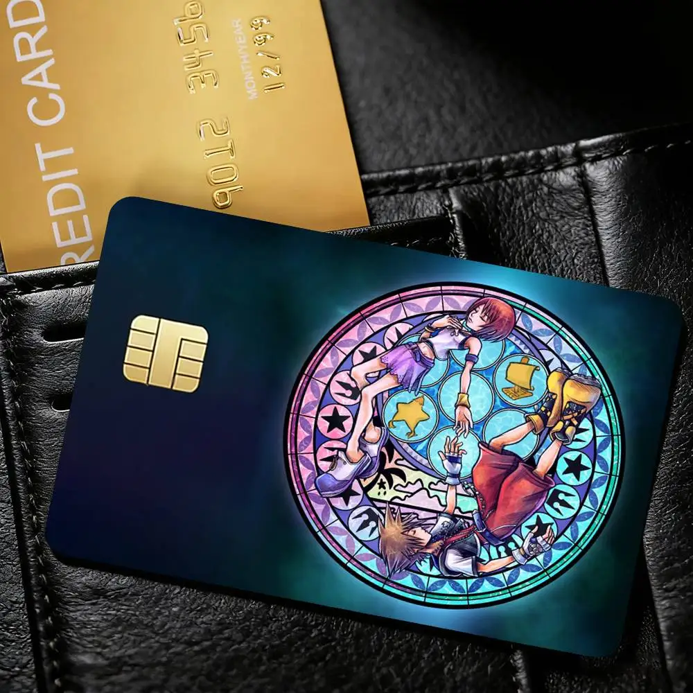 K-Kingdom Game H-Hearts Decorative Waterproof Film Skin Cover Credit Card Stickers Debit Front Bank Bus Pass