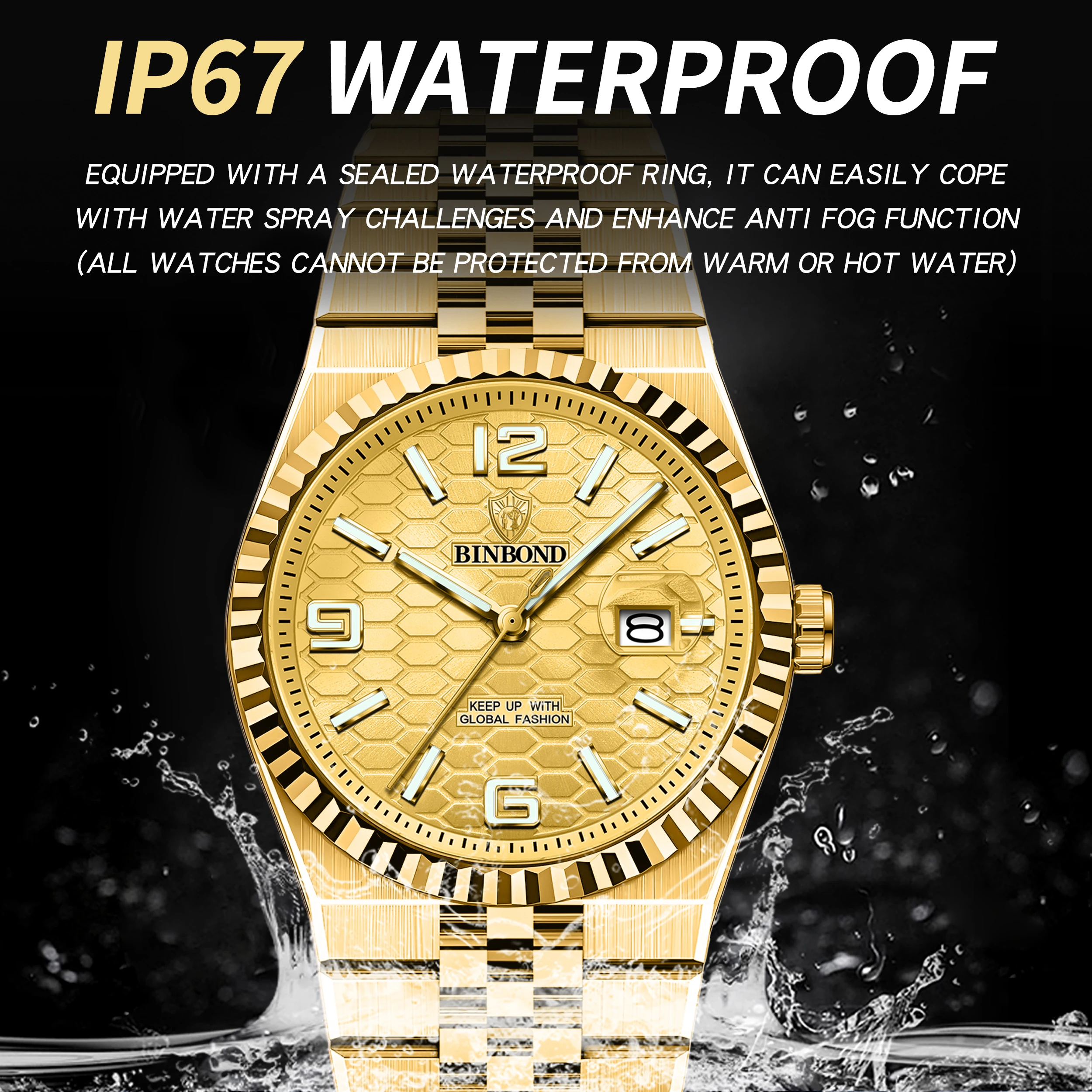2025 New Luxury Original Sport Wrist Gold Watch For Men Quartz Steel Waterproof Dual Display Military Watches Relogio Masculino