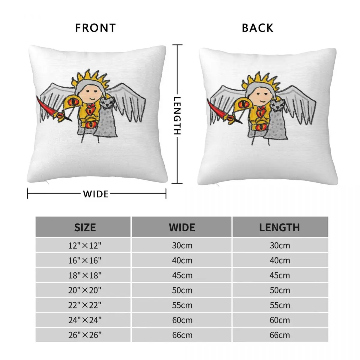 Crayon Sanguinius Square Pillowcase Polyester Linen Velvet Printed Zip Decor Throw Pillow Case Sofa Cushion Cover