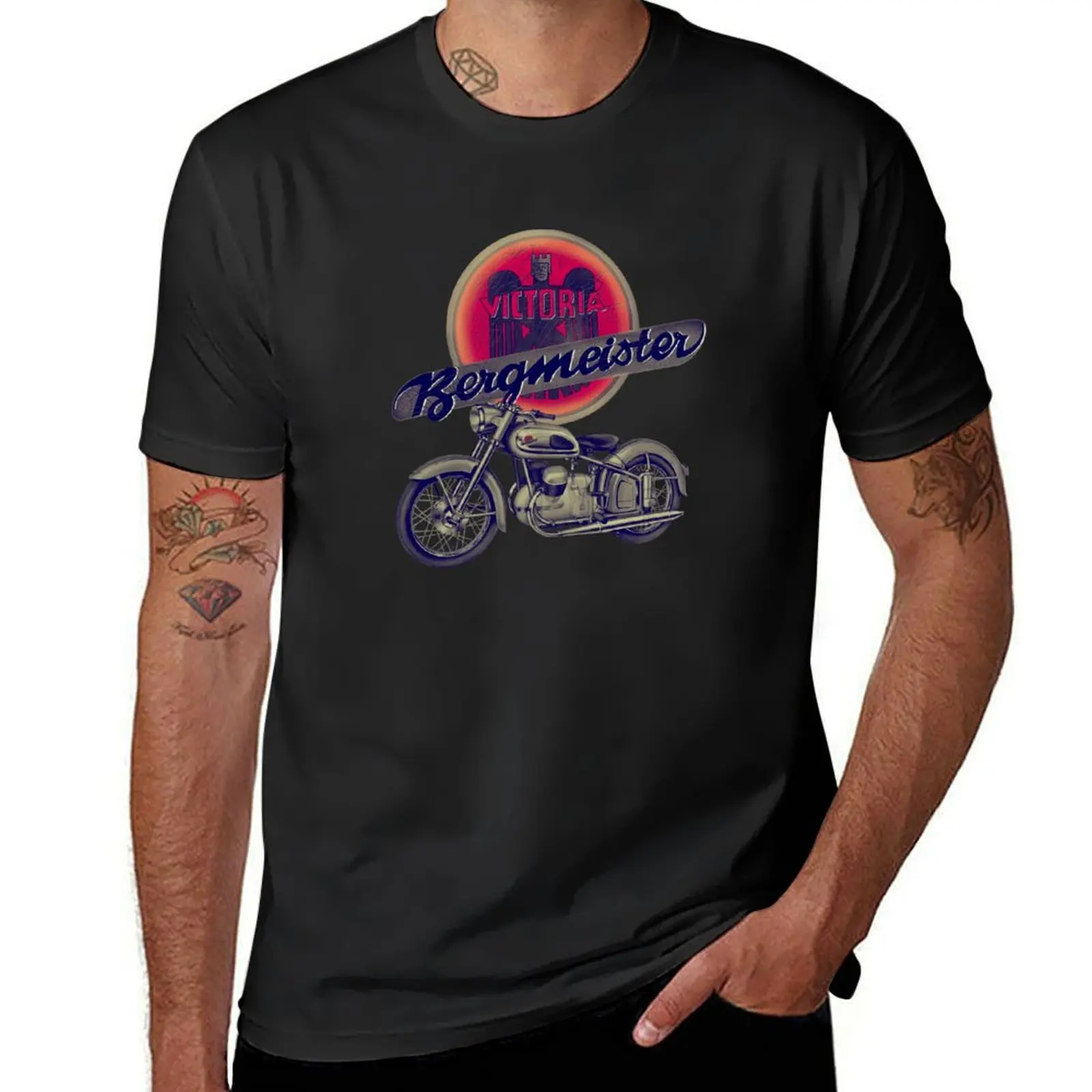 The Gorgeous Victoria Bergmeister Motorcycle by MotorManiac T-Shirt korean fashion workout shirts for men