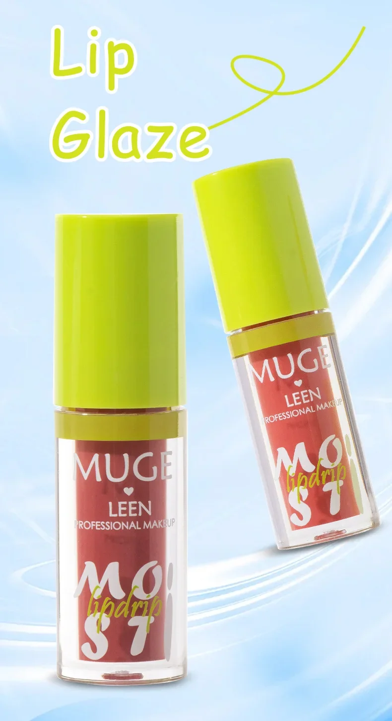 MUGE LEEN ベルベットマットリキッドリップスティックセット - 6個入り ノンスティック 欧米風メイクアップスタイル リップグロス CO:05