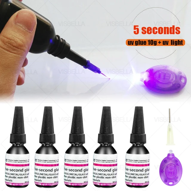 Zestaw kleju UV Super Bonding Welding Glue Kit Klej utwardzany UV 5 sekund Fix Adhesives Sealer Adhesive Bonding & Welding Glue Kit