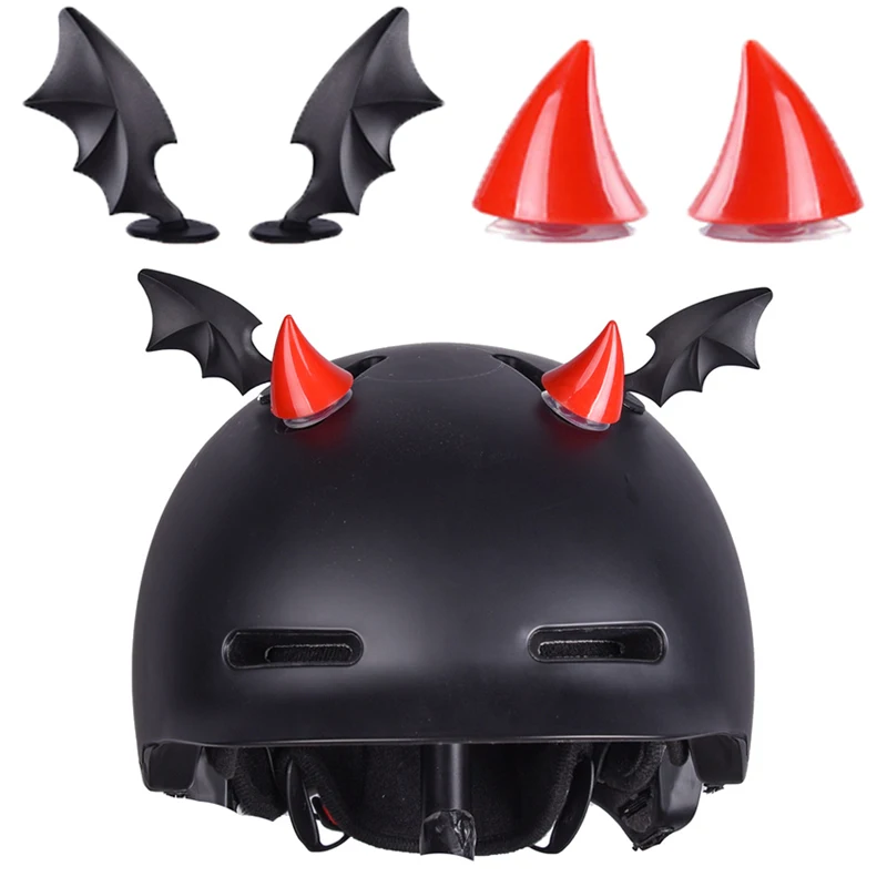 2Pcs Motorcycle Helmet Horns Pair Motorcycle Helmet Decoration Devil Horns Motobike Electrocar Styling Helmet Decoration Sticker