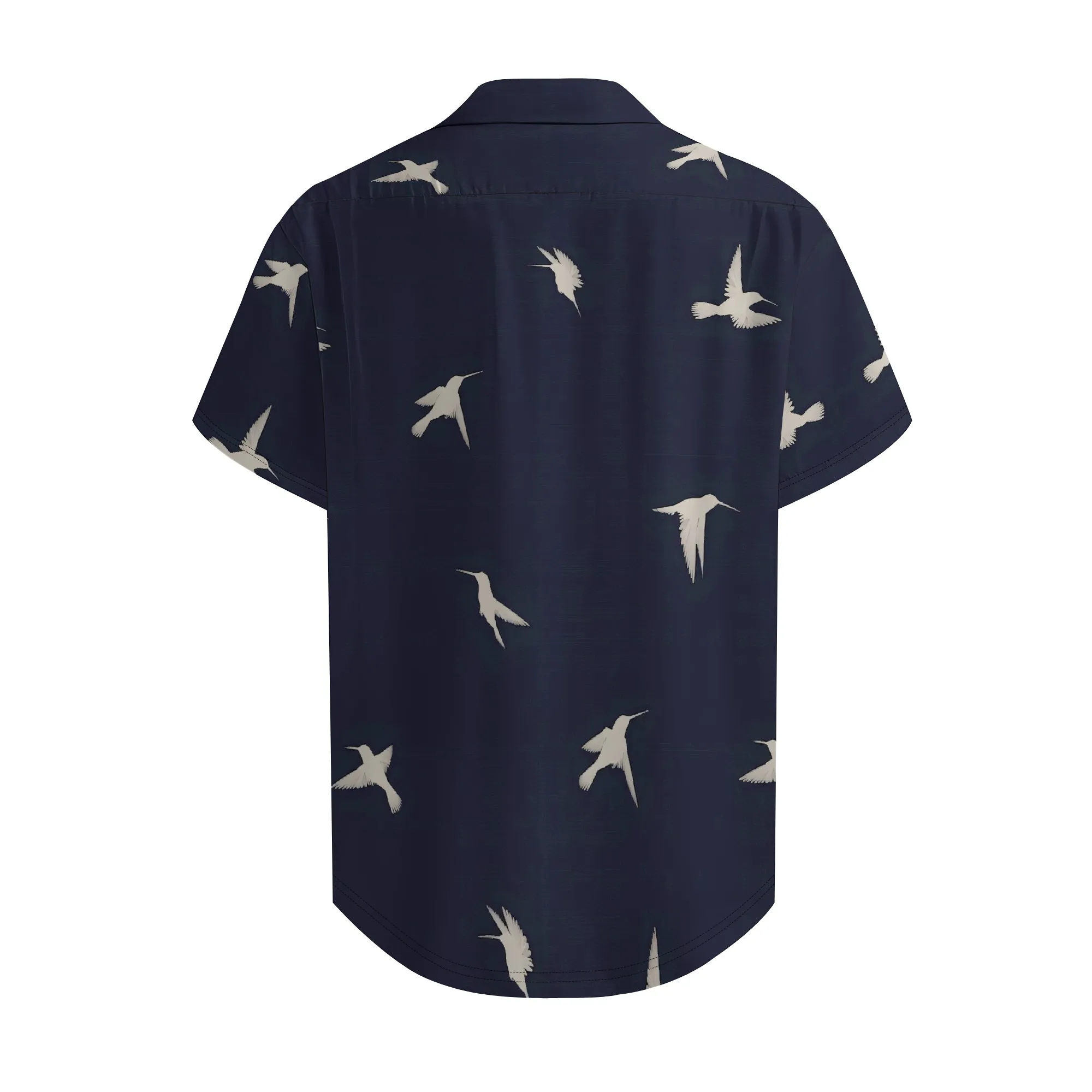 YEAE Men's Black Floral Short Sleeve Shirt 100% Polyester Casual Summer Trendy Stylish Design