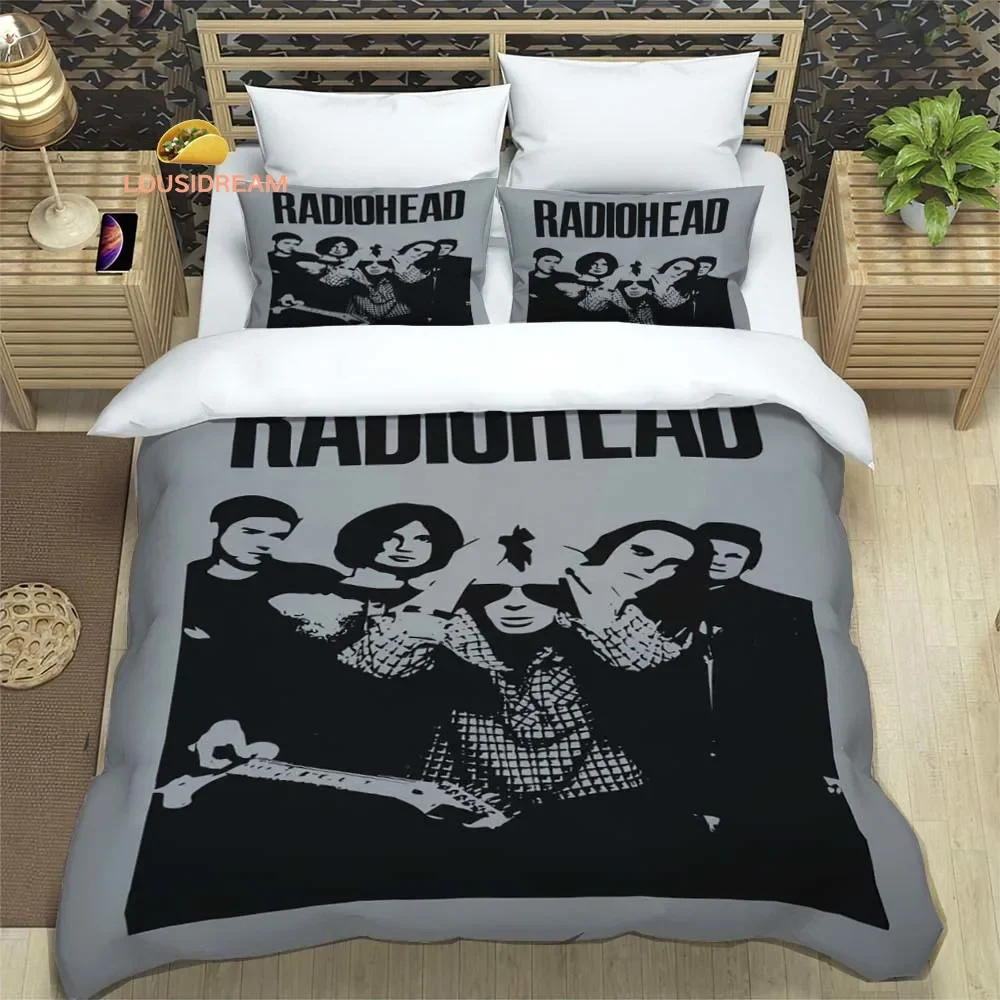 Rock Band R-Radiohead Sheets Quilt Covers Bedding Dormitory Sheets Three-piece Bedding Set Three-piece Soft Warm Bedding Set