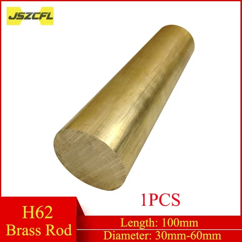 1pc H62 Brass Rod Solid Copper Bar Diameter 30mm 32mm 35mm 40mm 50mm 55mm 60mm Brass Strip Round Bar Diy Cutting Tool 100mm