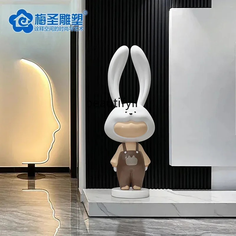 TTT Rabbit floor ornament living room TV cabinet entrance creative sculpture hotel model room  decoration handicraft customizati