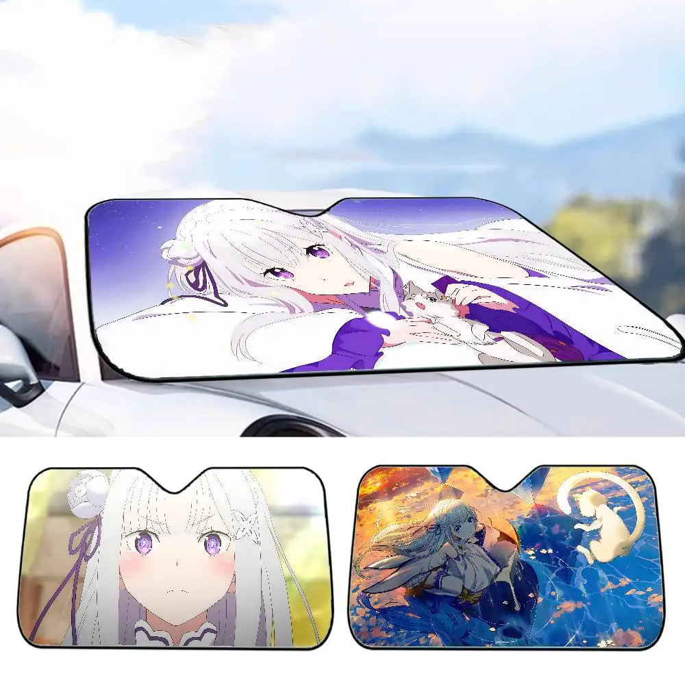 

Re Zero E-Emilia Автомобильный солнцезащитный козырек Автомобильный солнцезащитный козырек Солнцезащитный козырек на окно Солнцезащитный козырек на переднее лобовое стекло Капот Внутренняя передняя перегородка Двойной солнцезащитный козырек