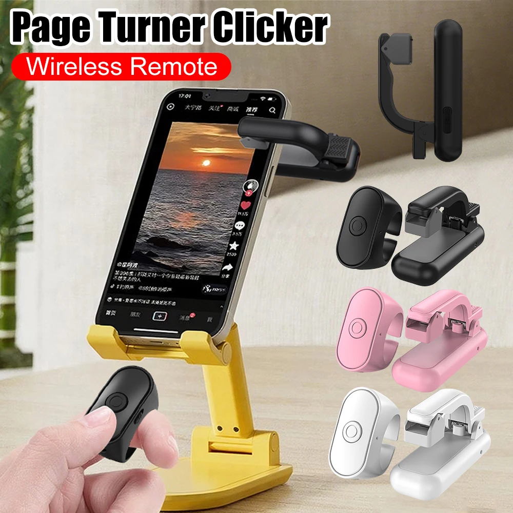 2-in-1 Page Turner Clicker Wireless Page Turner Remote Lightweight Record Triggers Remote for Kindle Paperwhite Accessories