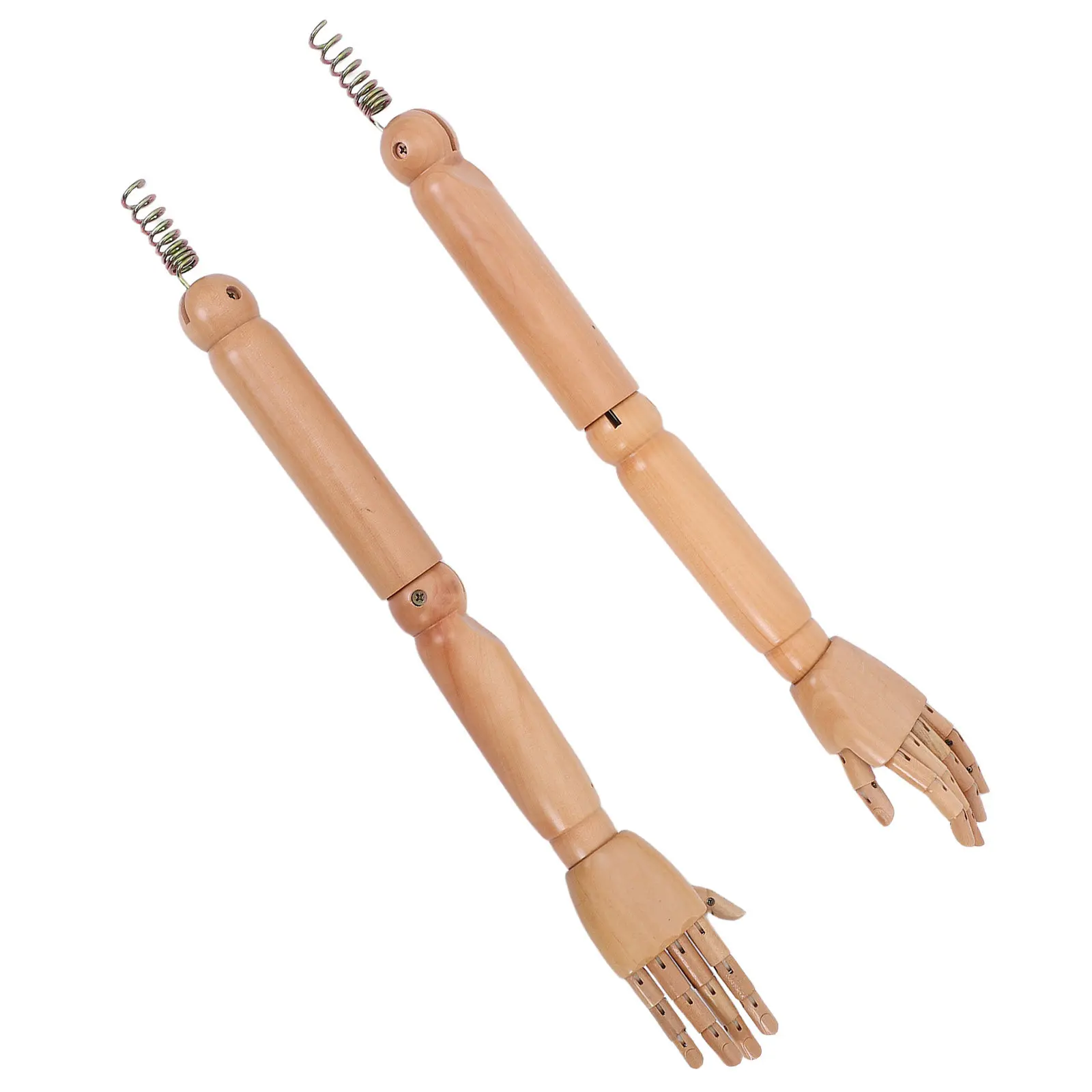 

1Pair Mannequin Arm Wooden Replacement Bendable Flexible Joints Realistic Articulated Kids Display Hand Accessory