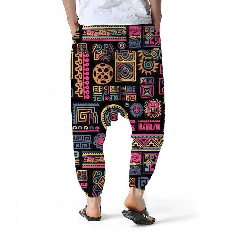 Męskie spodnie haremowe Y2K Średni stan Retro Hip-Hop Styl Luźna moda codzienna Wiosna Lato Oferta specjalna odzież męska