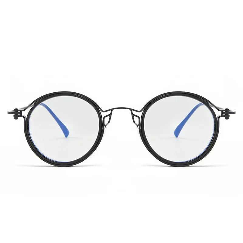 Reading Glasses Men Intelligent Zoom Glasses Retro Round Frame Presbyopia Glasses Business Style Anti Blue Glasses +1.0 To +4.0