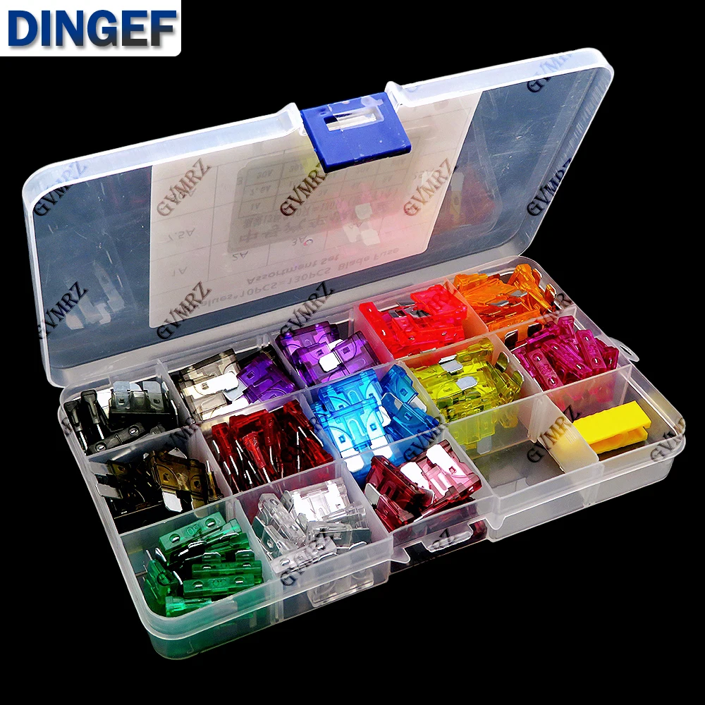 Standard Blade Auto Sicherung Sortiment, 130 Teile/satz 1A 2A 3A 4A 5A 20A 25A 30A 35A 40A Auto Sicherung Set Diy Elektronische Pack1 7,5 A 10A 15A
