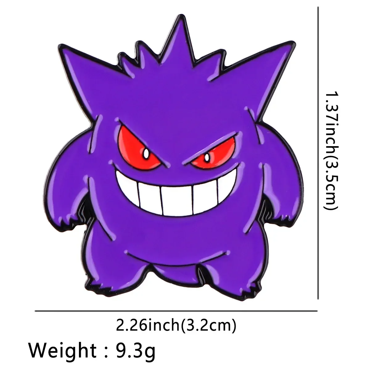 NEW Anime Pokemon Gengar Enamel Pins Kawaii Cute Men Women Brooch Badge Bag Denim Lapel Pin Decoration for Kids Jewelry Gift