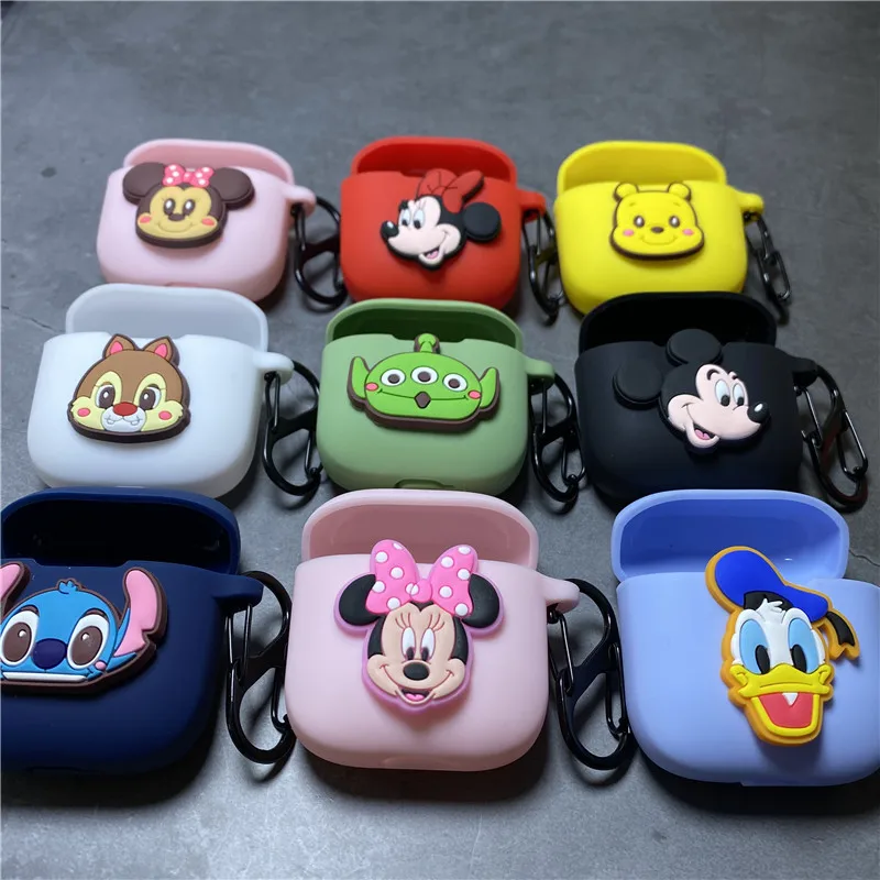 Мультяшный чехол для наушников Disney для Xiaomi Redmi Buds 3, мягкий силиконовый беспроводной Bluetooth Eadbuds, защитный чехол с крючком для зарядного устройства