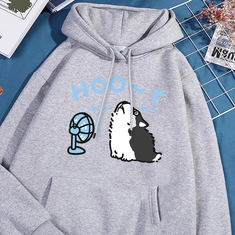 The Husky With A Fan Printed Mens Tracksuit Stylish Pocket Hoodies Fashion Fleece Comfy Sportwear Classic Causal Simple Clothes