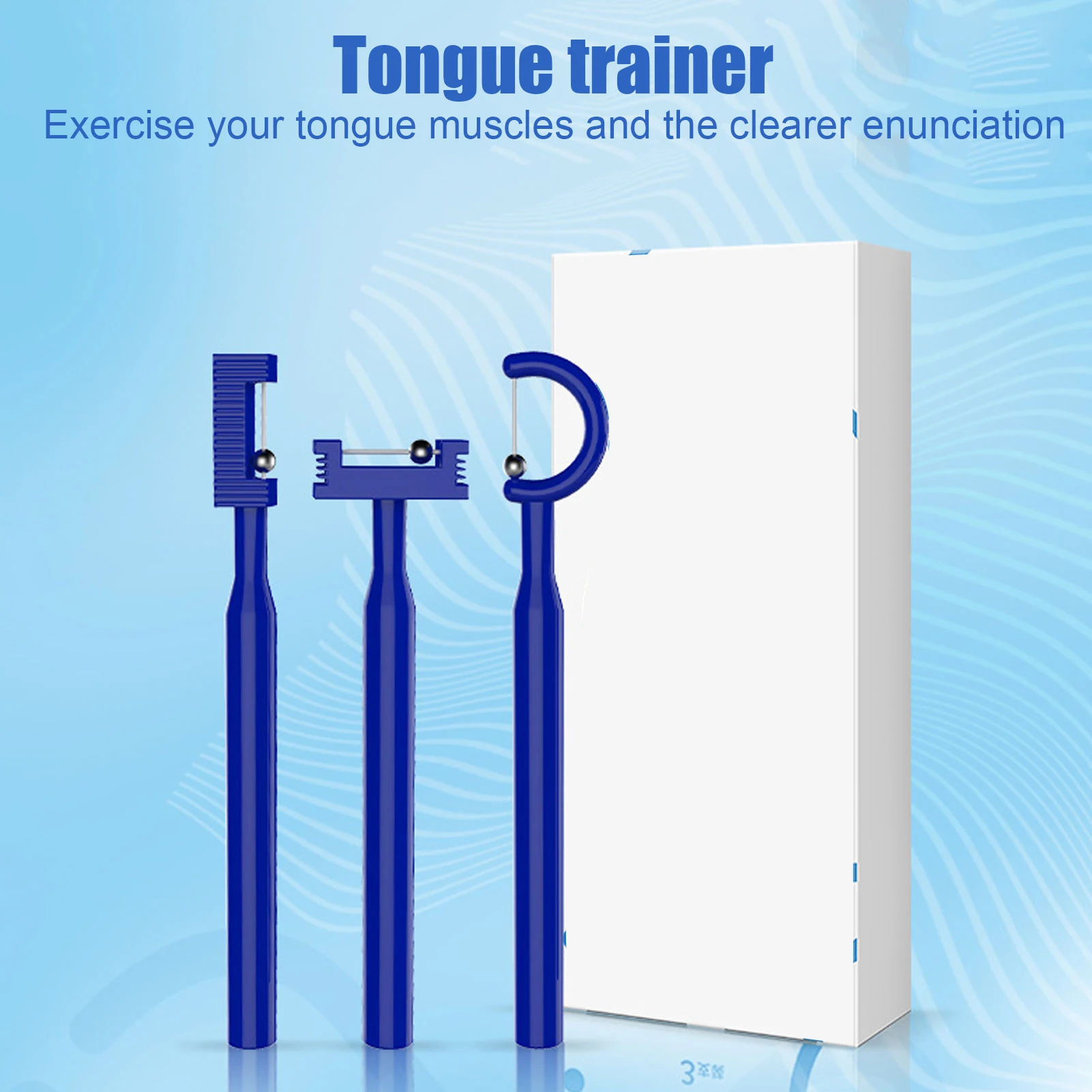 

3pcs Tongue Tip Exercise Tool Tongue Tip Lateralization Lifting Oral Muscle Training Set