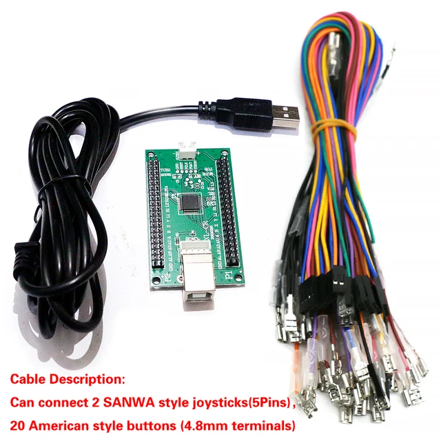 ZXL Twin Players PC Android Usb Board With Button Stick Cable