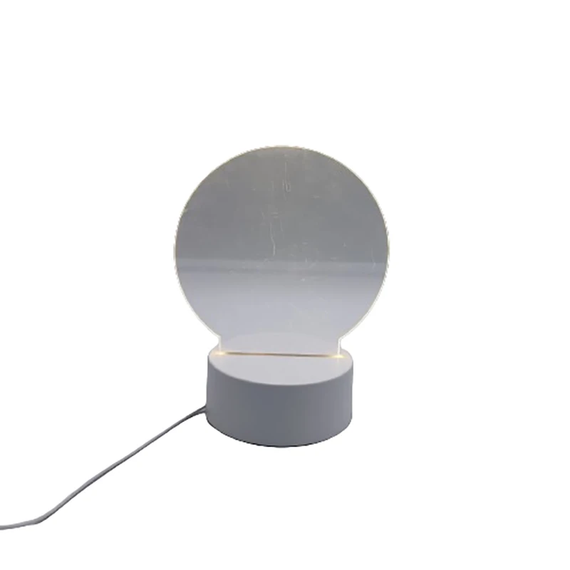Transparent Luminous LED Night Lights USB Luminous Acrylic Night Light Erasable Write Message Board Calendar Desktop Ornaments