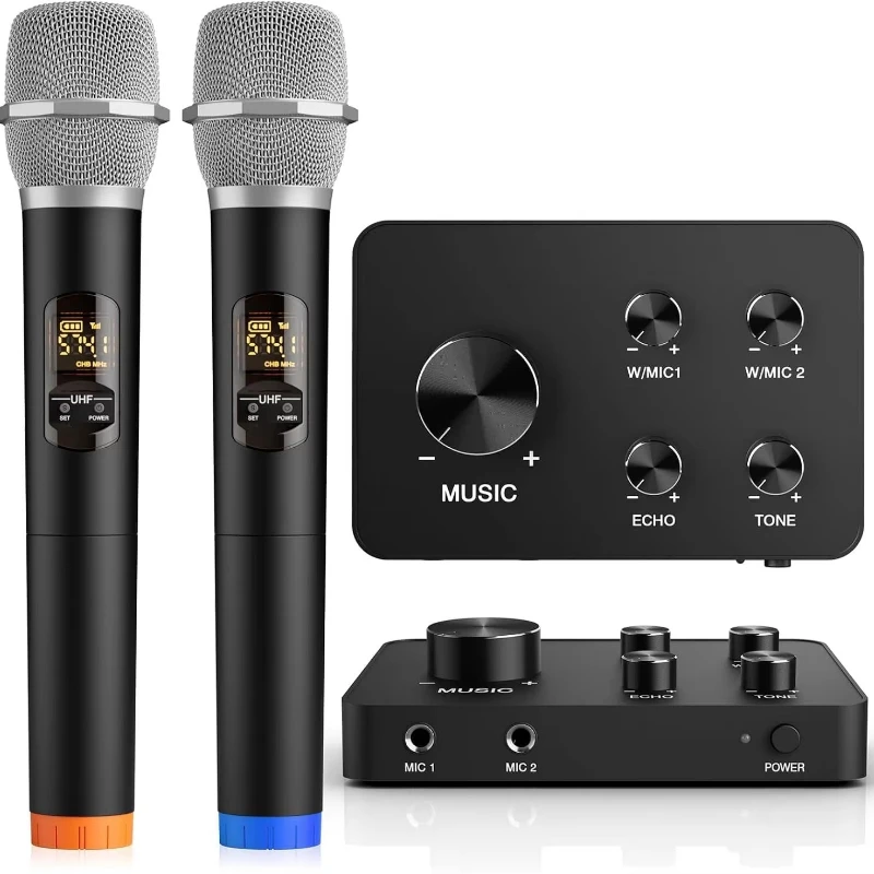 Wireless Professional Microphone Karaoke System Professional, Tone Mixer