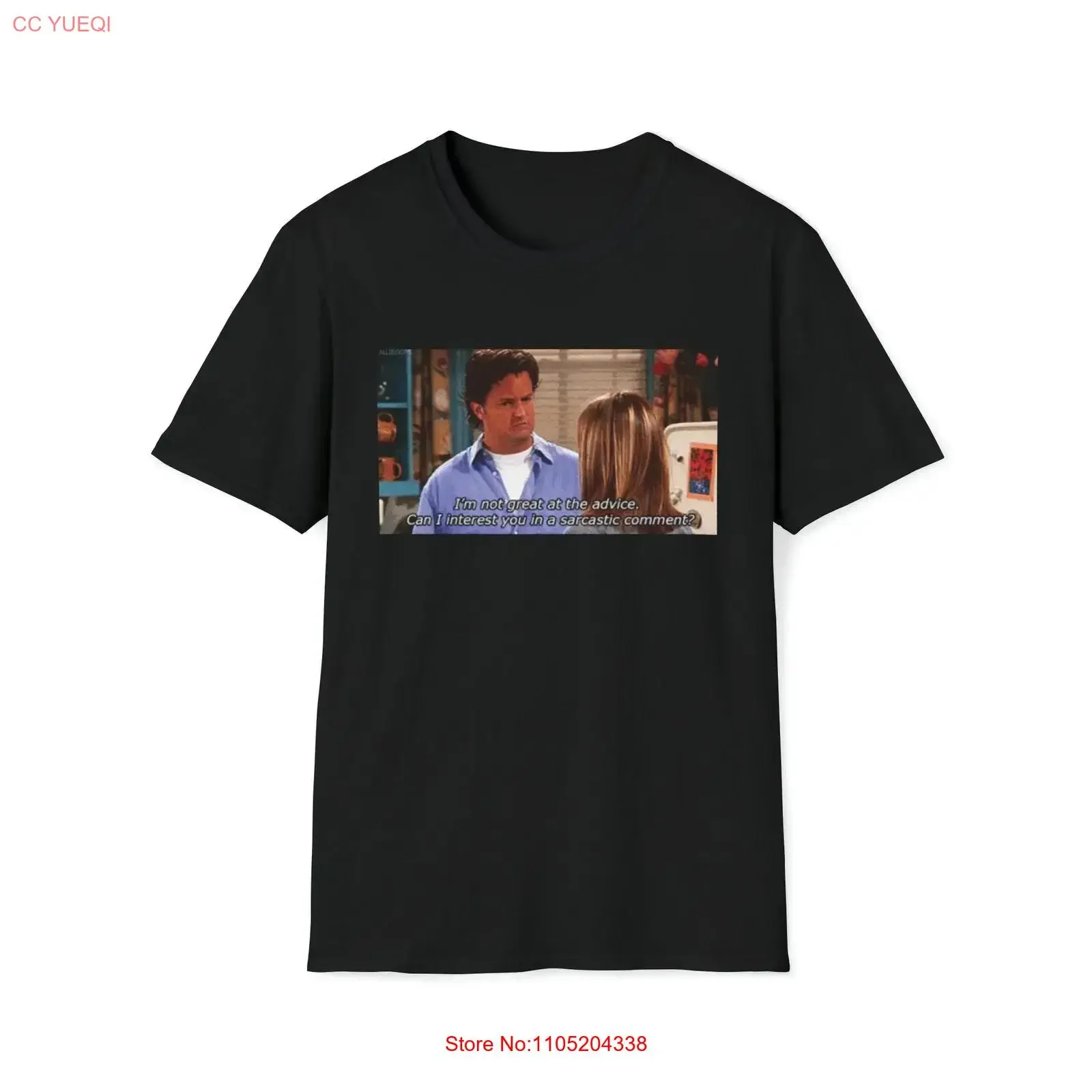 Chandler T shirts Bing sarcastic humor Softstyle Shirt vintage Washed Top For Everyday Wear Unisex Stylish streetwear