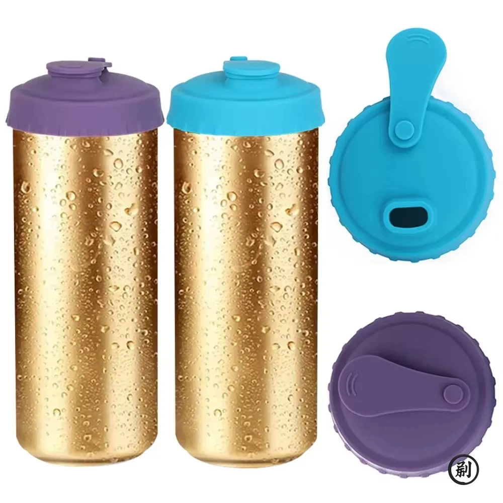 Reusable Silicone Soda Can Lid Can Stopper Fits Standard Cans for Soda Beer Drinks Juice Coke Beverage Protecto Coke Can