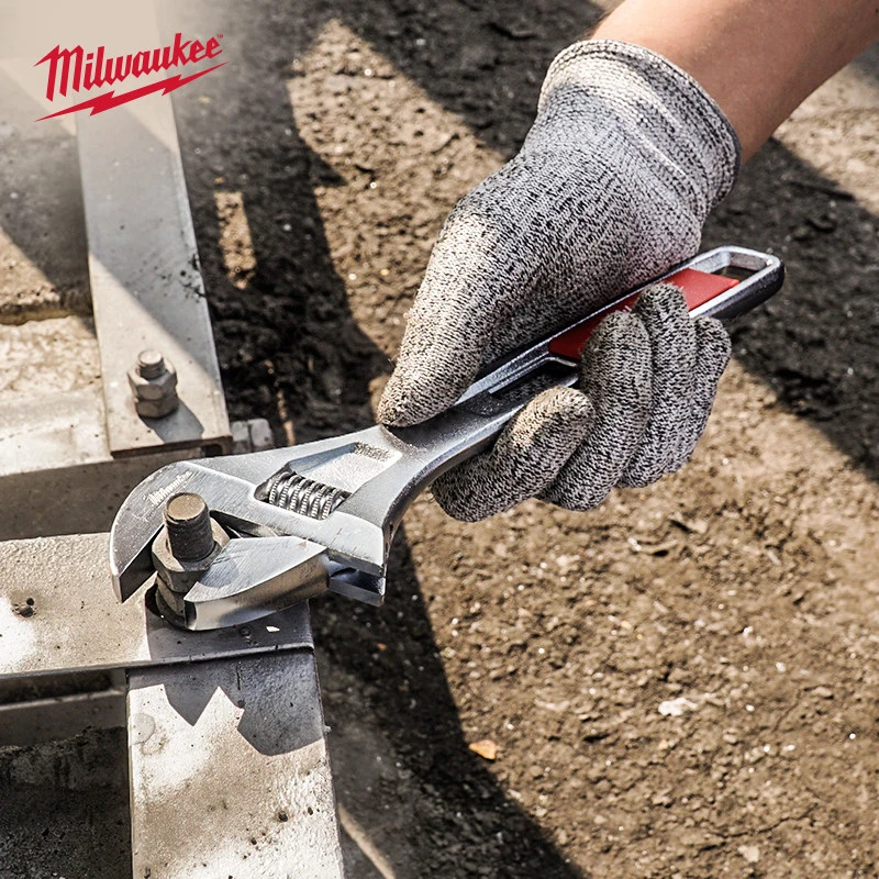 Milwaukee Wide mouth flexible wrench, adjustable wrench for electrician maintenance manual tools, rust resistant and durable