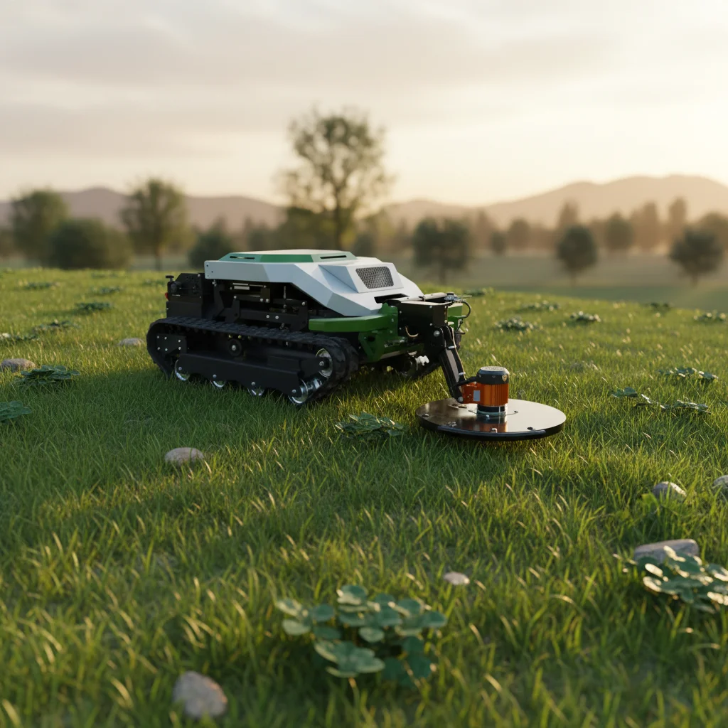 

Remote Control Cordless Tracked Mower Crawler Type Mower for Home Garden Commercial Use