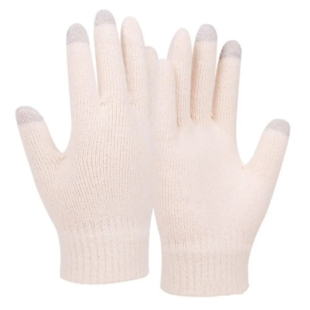 Thickened Women Hat Scarf Gloves Set Beanie Hat Solid Color Pompom Beanies Hat Neck Protection Breathable