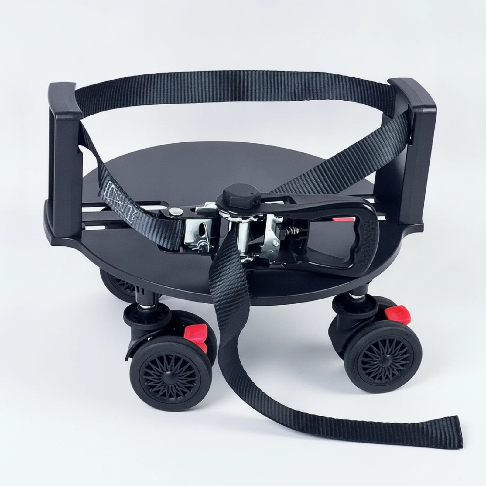 Golf Bag Wheel Base Swivel Rolling Base with Strap Golf Bag Roller Platform Lockable Hardware Portable for Golfers